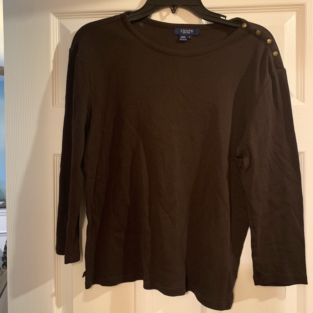 Chaps Tunic Long Sleeve Shirt
